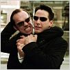 Matrix Reloaded : photo Andy Wachowski, Hugo Weaving, Keanu Reeves, Lana Wachowski