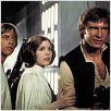 Star Wars : Episode IV - Un nouvel espoir (La Guerre des étoiles) : photo Carrie Fisher, George Lucas, Harrison Ford, Mark Hamill