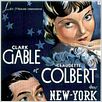 New York-Miami : affiche Clark Gable, Claudette Colbert, Frank Capra