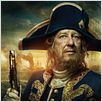 Pirates des Caraïbes : la Fontaine de Jouvence : affiche Geoffrey Rush, Rob Marshall