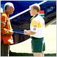 Invictus : photo Clint Eastwood, Matt Damon, Morgan Freeman