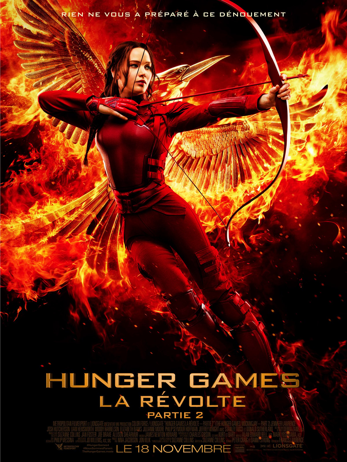 Hunger Games La Révolte Partie 2 dévoile son affiche définitive