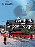 Photo : De l'eau tiède sous un pont rouge