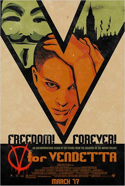 V pour Vendetta : affiche Hugo Weaving, James McTeigue, Natalie Portman