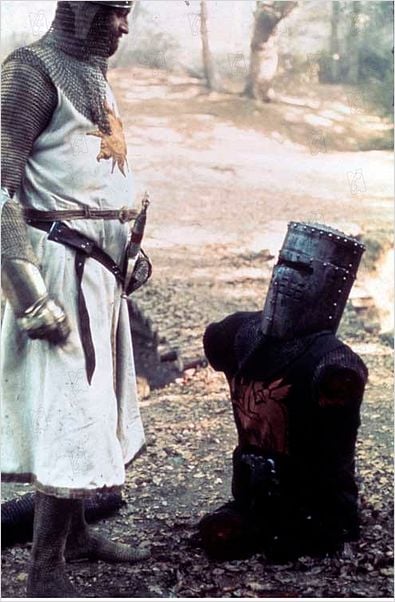 Monty Python, sacré Graal : photo Graham Chapman, John Cleese, Terry Jones