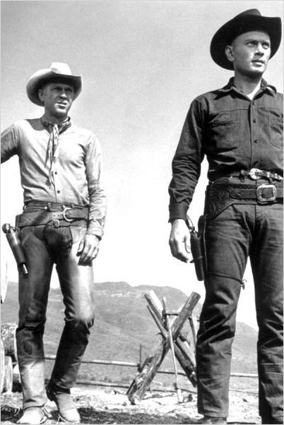 Les Sept mercenaires : photo Steve McQueen, Yul Brynner