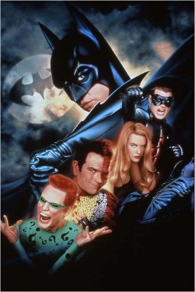 Batman Forever : Photo Chris O'Donnell, Jim Carrey, Joel Schumacher, Nicole Kidman, Tommy Lee Jones