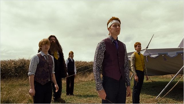 Harry Potter et les reliques de la mort - partie 1 : Photo David Yates, Domhnall Gleeson, James Phelps, Oliver Phelps, Robbie Coltrane