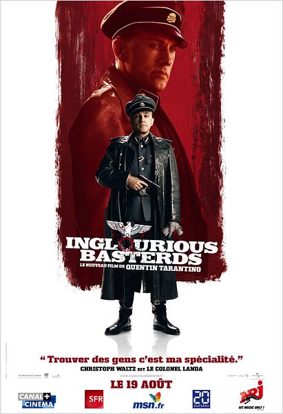 Inglourious Basterds : affiche Christoph Waltz, Quentin Tarantino