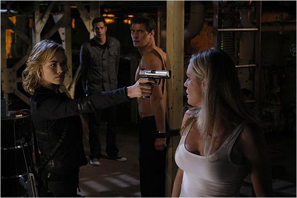Chuck : photo Rebecca Romijn, Ryan McPartlin, Yvonne Strahovski, Zachary Levi