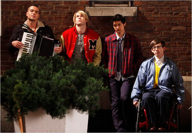 Photo Chord Overstreet, Harry Shum Jr., Kevin McHale, Mark Salling