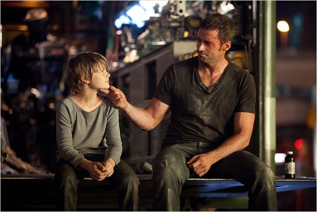 Real Steel : Photo Dakota Goyo, Hugh Jackman, Shawn Levy