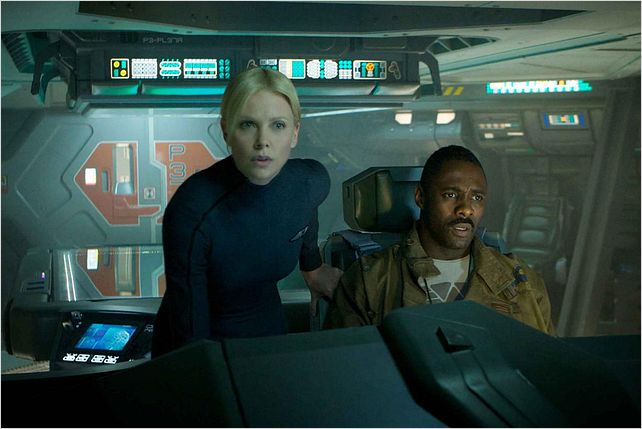 Prometheus : Photo Charlize Theron, Idris Elba, Ridley Scott