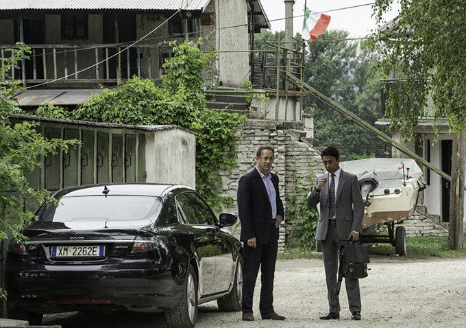 Tom Hanks (Robert Langdon) et Irrfan Khan (Harry Sims)