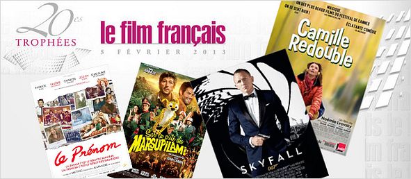 Trophées du Film Français 2013 : "Skyfall" et "Camille redouble" primés !